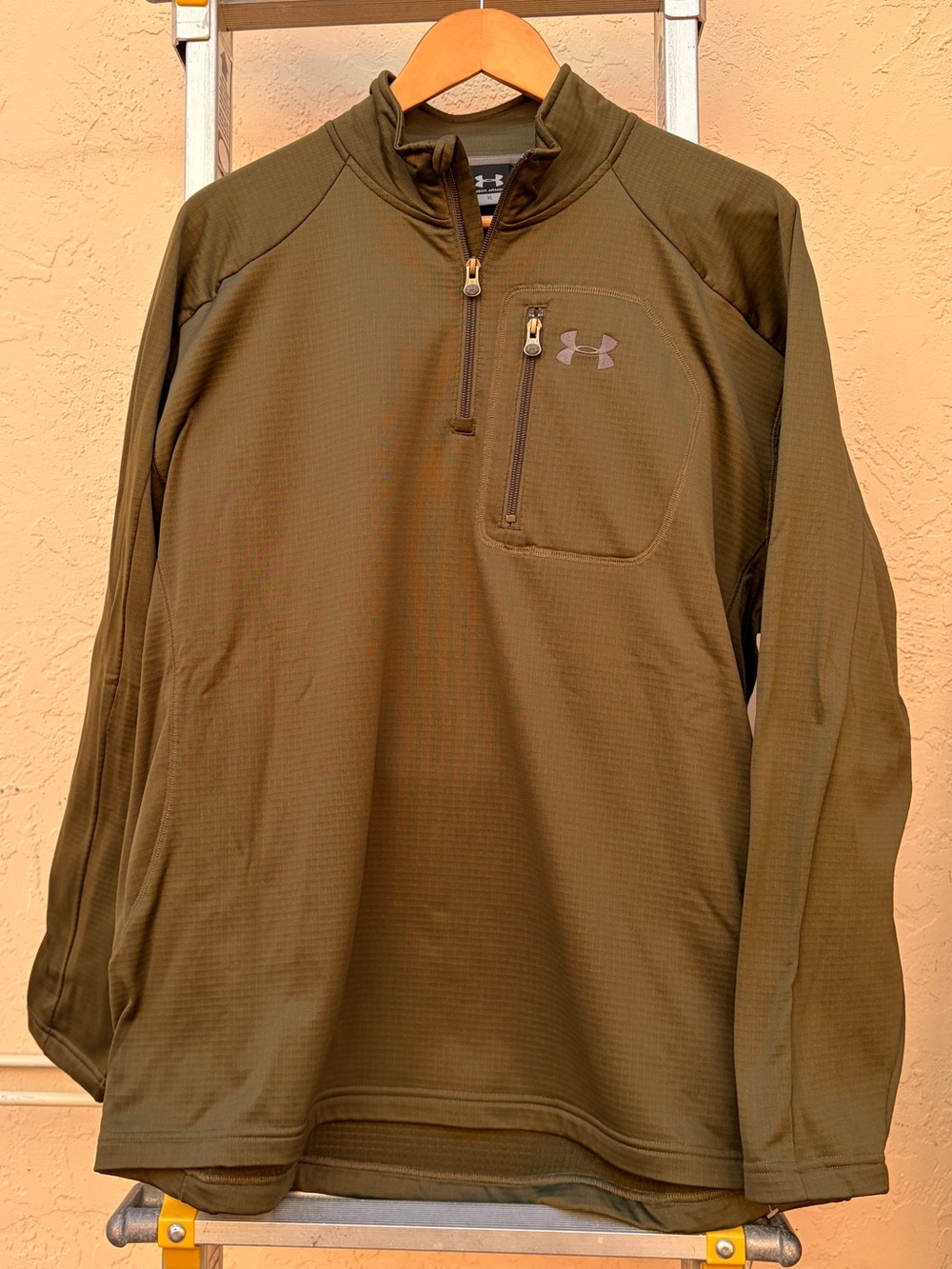 Under Armour Olive Quarter-Zip Pullover Jacket XL